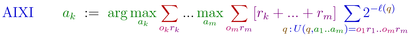 AIXI formula